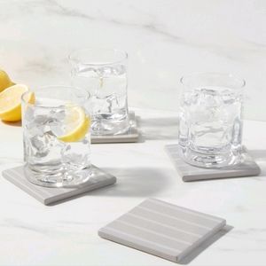 Threshold stoneware coasters